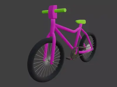 Bike Low Poly bicycle 3D model