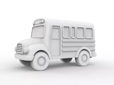 Toy School Bus 3D Print Model 3D print model