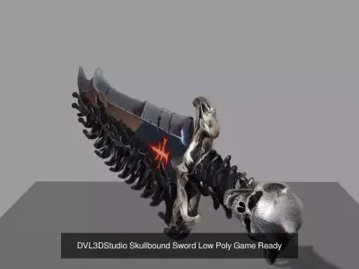 8 Low Poly Dark Fantasy Melee Swords and Scythe Collection 3D Model Pack