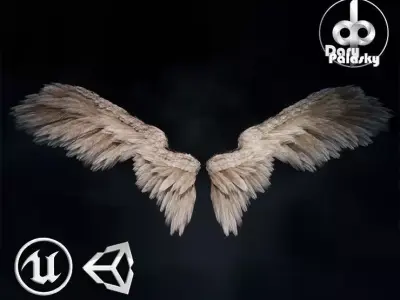 Angel Wings Low-poly 3D model purchase
