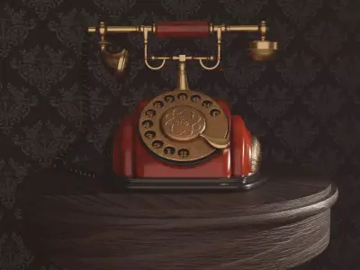 Old telephone 3D model