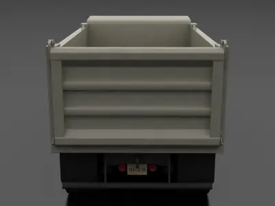 T-Series T-850 Dump Truck 1964 Tandem Axle Low-poly 3D model