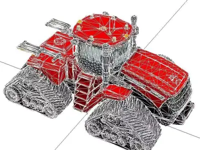 Case IH Steiger 620 Quadtrac Articulated Farm Tractor 3D model