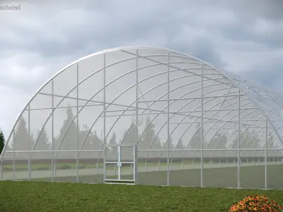 Steel Greenhouse Tunnel Frame 3D model