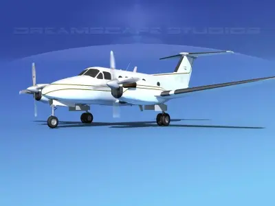 Beechcraft B200 GT King Air V14 3D model