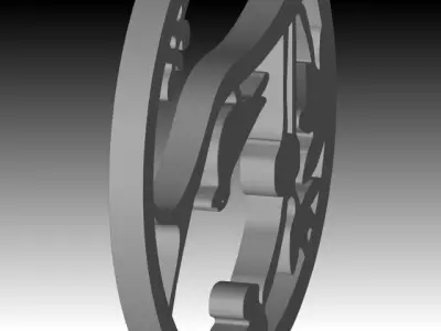 Wooden Key Fob Free 3D model