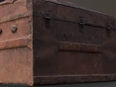 Old Trunk box 3D Model  Low-poly 3D model
