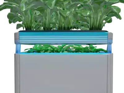 Futuristic Smart LED Plant Planter 3D model