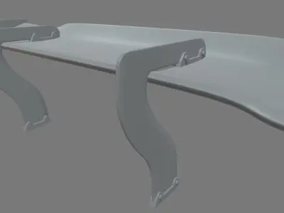 Car Spoiler 013 Low-poly 3D model