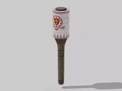 OB 00 18 vampire hunter hammer b Low-poly 3D model
