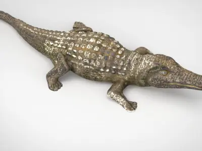 CAIMAN alligator Low-poly 3D model
