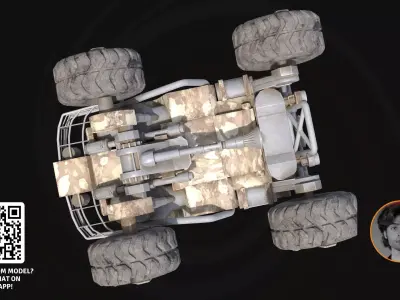 3D Model Professional ATV Combat Buggy - Tactical Monster Scout 3D model