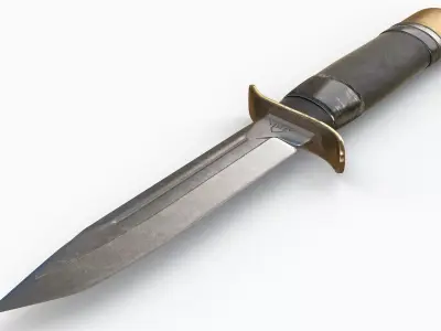 Combat Knife HP40 Low-poly 3D model