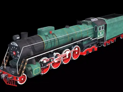 Soviet Locomotive IS 20 3D model