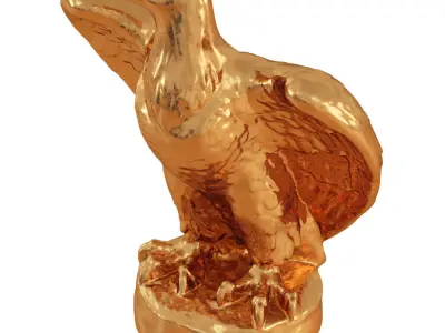 Eagle Gold Figurine 3D model