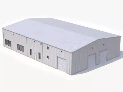Industrial Building 60 PBR Low-poly 3D model
