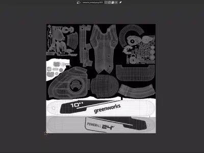 Machinery Low-poly 3D model