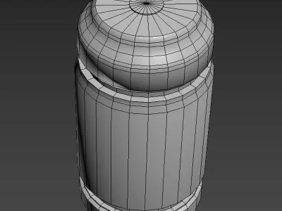 Sci fi Barrel Low-poly 3D model