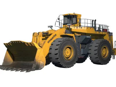 WA1200-6 bulldozer Low-poly 3D model