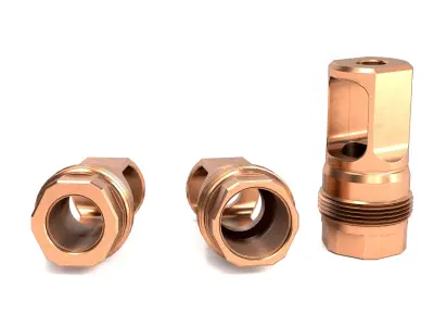 FPM M80 Muzzle Brake Heat Treat for 223 and 308 Low-poly 3D model