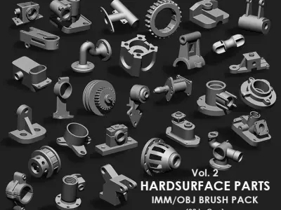 Hardsurface IMM Brush Pack 30 in One vol 2 3D model