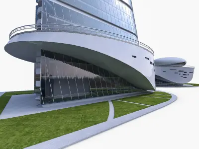 High-rise Office Building 02 Low-poly 3D model