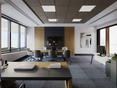 Best Small Office Room - Interior Designed 3D model