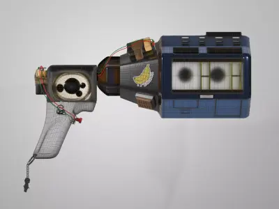 Furistic retro style gun arc raiders inspo 3D model