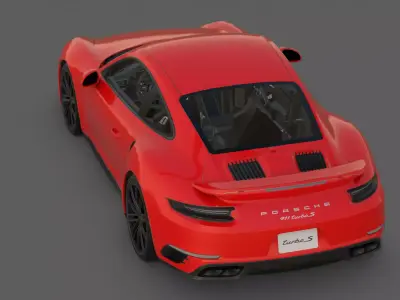 2016 Porsche 911 Turbo S 3D Model  All Weather Supercar 3D model