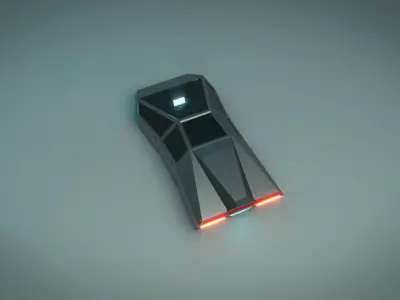 Low Poly Sci-Fi Car 03 Low-poly 3D model