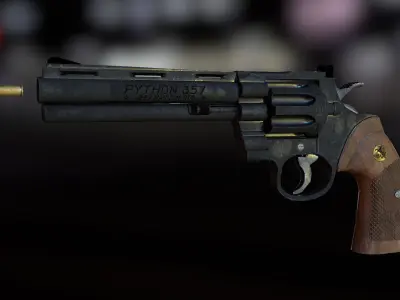 Magnum Colt Python 357 Low-poly 3D model