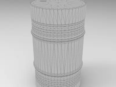 Abandoned Oil Drum rusted PBR Game ready Low-poly 3D model Free low-poly 3D model