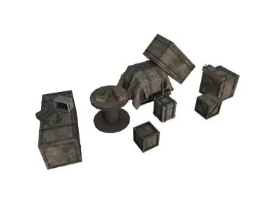 Crates Pack 1 Low-poly 3D model