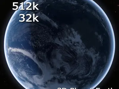 Planet Earth 2048k 512k 32k 3D model