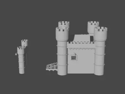Medieval Castle Free 3D model buy