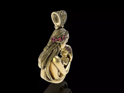 Mother  Child Pendant 3D print model