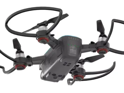 DJI Spark Blue Black drone 3D model