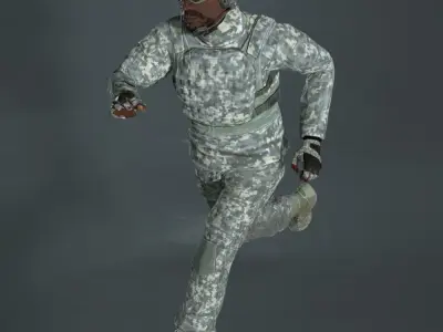 Rigged Soldier 3D model