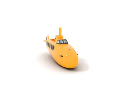 Vibrant Yellow Submarine model pack Low-poly 3D model