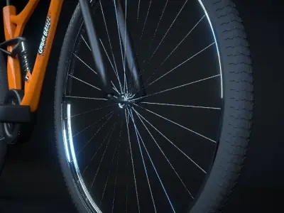 Bicycle orange 3D model purchase