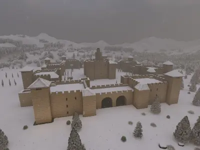 Basic Medieval Castle 3D model get