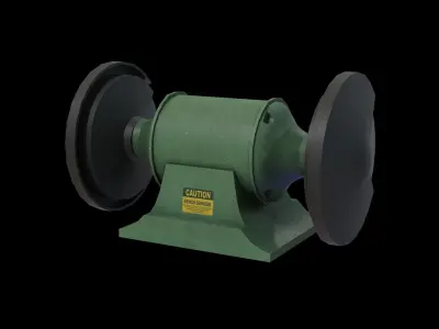 Bench Grinder Low-poly 3D model