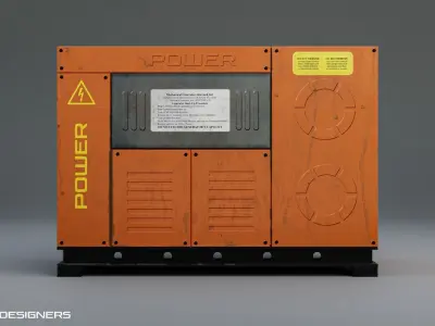 Power Generator Low-poly 3D model shop