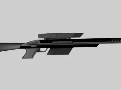 sniper rifle 3D model 5