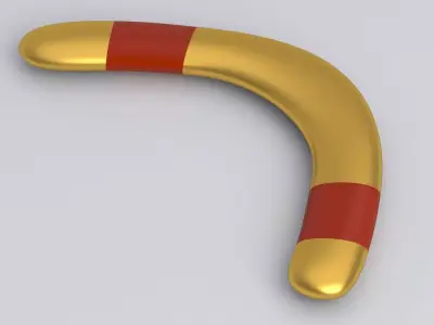 Boomerang gold 3D model