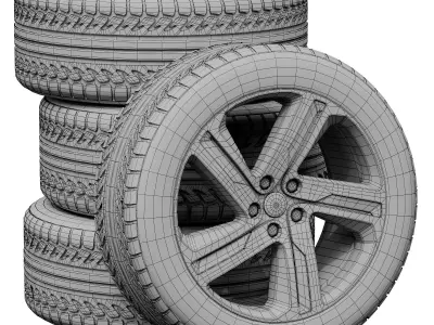 Land Rover wheels 3D model