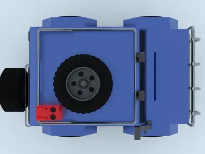 Low poly offroad jeep Free low-poly 3D model