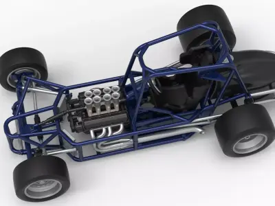 Pavement Silver Crown Car Base Version 2 Scale 1 to 25 3D print model