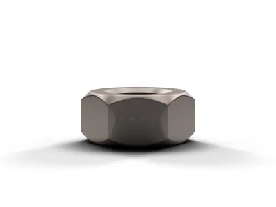 Hex Nut Low-poly 3D model