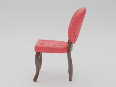 Antique Chair Low-poly 3D model